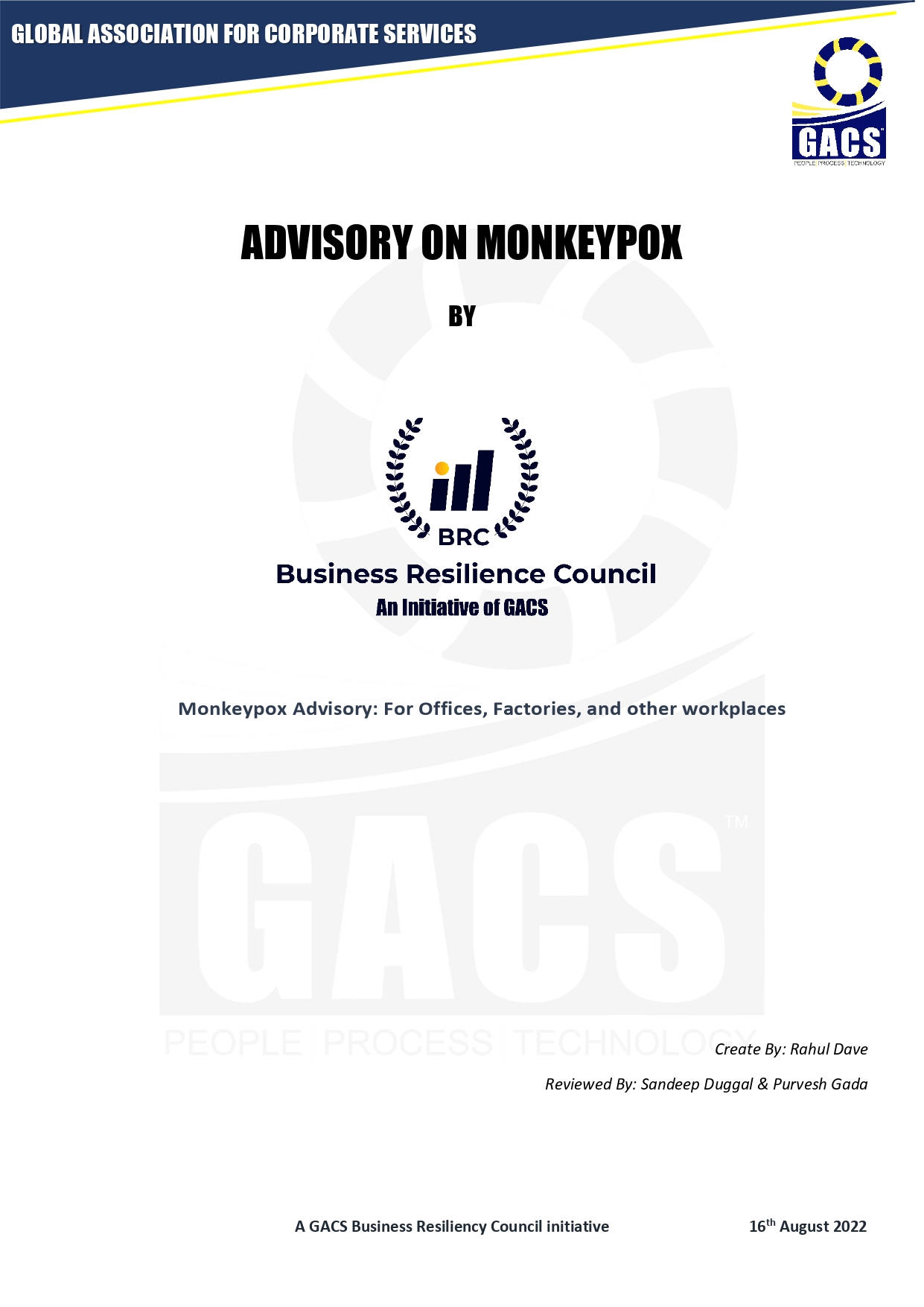 You are currently viewing GACS Advisory – Monkeypox